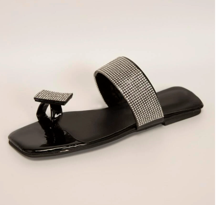 Rhinestone Thong Sandal -SALE