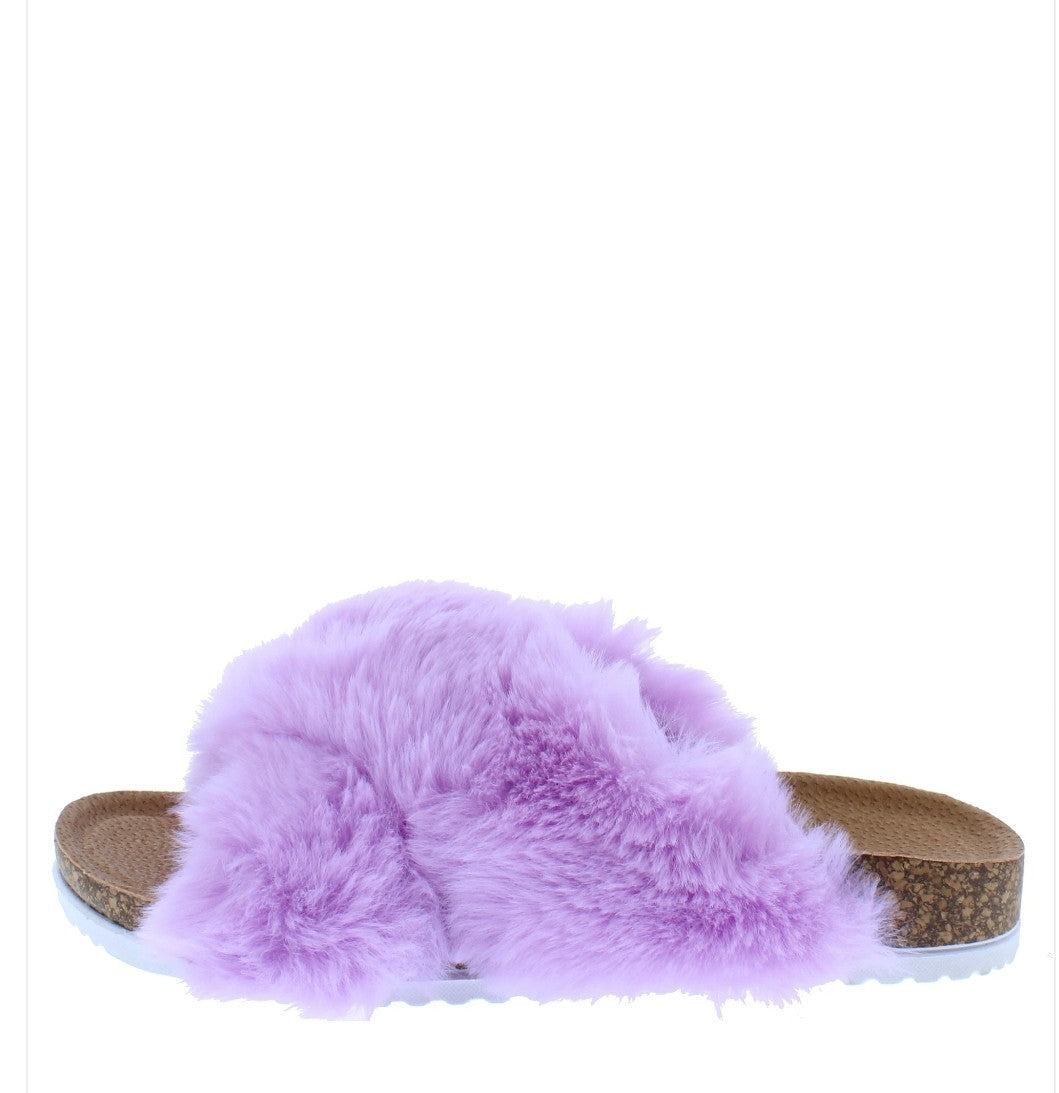 Lilac Fur Sandal -SOLD OUT